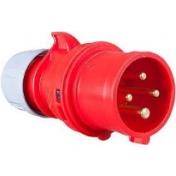 Plug 3p+e 16a/415v Ip44